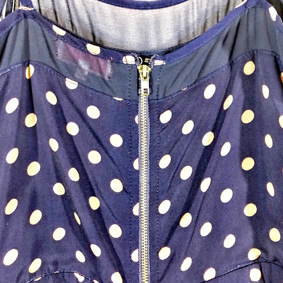 BEST SOCIETY POLKA DOT CINCH WAIST CAMI DRESS - S - Picture 5 of 6